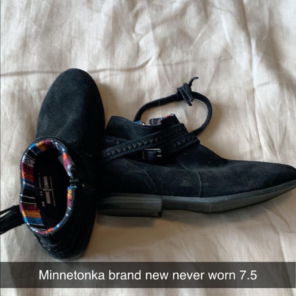 Minnetonka bootie never work braided detail
